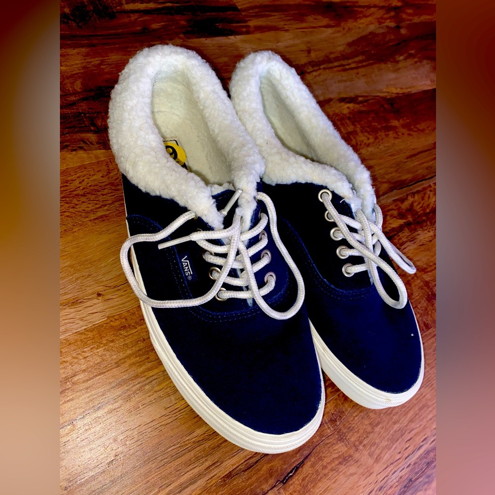 Vans Authentic Sherpa Skate Shoes Sneakers Parisian Night